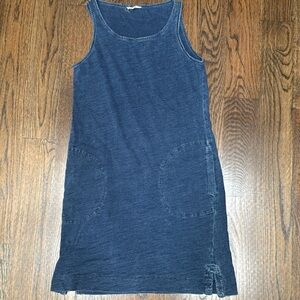 June and Delancey Cotton Blue Tank Dress size Small fits a medium